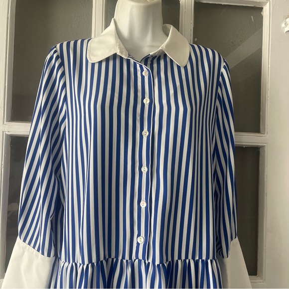 Tuckernuck Hayes Blue and White Striped Shirt Dress - Picture 8 of 11